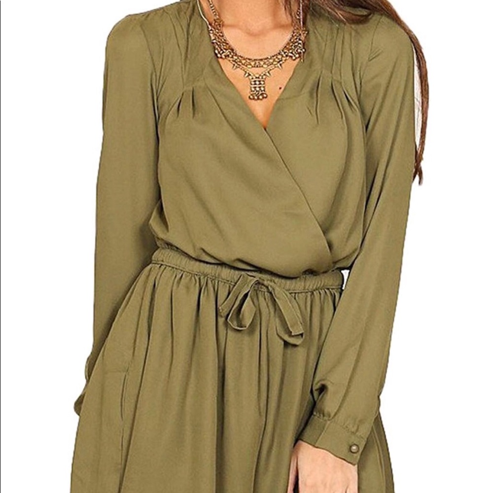 Olive green long sleeve jumper